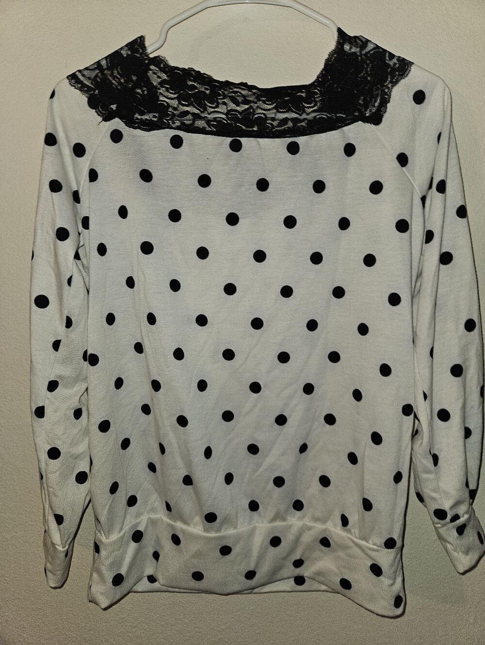 Agnes & Dora Womans Long Sleeve Polka Dot Top Size S - Picture 7 of 12